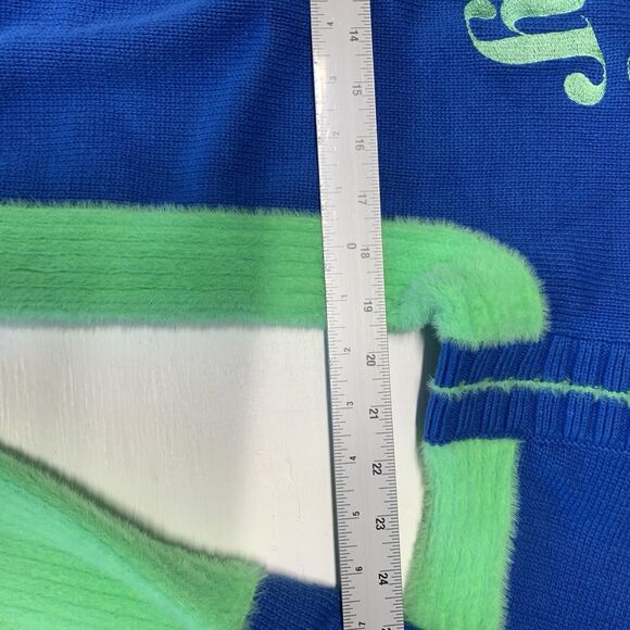 Soft Green Blue Standby Sweater ACREDITO QUE O SANGE Size M - Picture 4 of 13